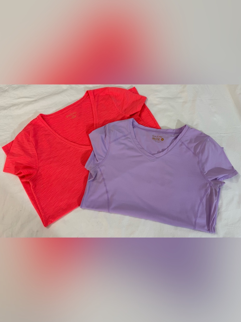 Set Of Two Lilly Pulitzer T-shirts Lilac And Coral Size XS